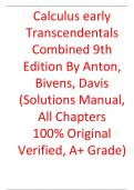 Solutions Manual For Calculus early Transcendentals Combined 9th Edition By Anton, Bivens, Davis