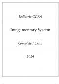 Pediatric CCRN Integumentary System New Completed Exam Q & A 2024.