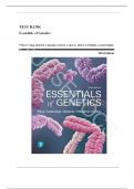 Test Bank - Essentials of Genetics 10th Edition by William Klug, All Chapters 1-21| Complete Guide A+