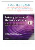 FULL TEST BANK For Interpersonal Relationships 8th Edition By Elizabeth C. Arnold Phd Rn Pmhcns-Bc (Author) Graded A+      