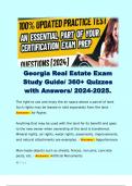 Georgia Real Estate Exam Study Guide/ 360+ Quizzes with Answers/ 2024-2025.  