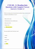 CYB 240 - 2-2 Reading Quiz Questions with Complete Correct Answers | Grade A+