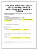 CWB 2 ALL MODULES EXAM | ALL QUESTIONS AND CORRECT ANSWERS | GRADED A+ | LATEST VERSION