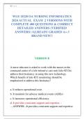 WGU D220 OA NURSING INFORMATICS 2024 ACTUAL EXAM 2 VERSIONS WITH  COMPLETE 400 QUESTIONS & CORRECT  DETAILED ANSWERS (VERIFIED  ANSWERS) /ALREADY GRADED A+ //  BRAND NEW!!