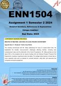 ENN1504 Assignment 1 (COMPLETE ANSWERS) Semester 2 2024