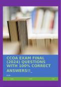 CCOA EXAM FINAL (2024) QUESTIONS WITH 100% CORRECT ANSWERS!!