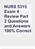 NURS 5315 Exam 4 Review Part 2 (Module 7 Neuro & Module 8 Endocrine) Questions and Answers 100% Correct