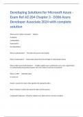 Developing Solutions for Microsoft Azure - Exam Ref AZ-204 Chapter 3 - D306 Azure Developer Associate 2024 with complete solution