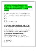 ISTQB Certification Exam-Sample Papers Q. 1 to 600 Questions with 100% Correct Answers | Verified | Latest Update