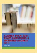 CCEMSA MICN 2024 EXAM QUESTIONS & ANSWERS SCORED A+!!