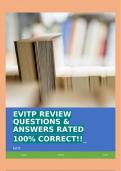 EVITP REVIEW QUESTIONS & ANSWERS RATED 100% CORRECT!!