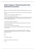 XCEL Chapter 11 Review Practice Test Questions & Answers.