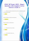 EXSC 387 Exam 1 (BYU - Hager) Questions with Complete Correct Answers | Grade A+