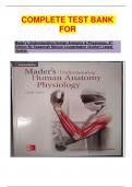 COMPLETE TEST BANK FOR       Mader's Understanding Human Anatomy & Physiology, 8th Edition By Susannah Nelson Lougenbaker (Author) Latest Update: