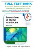 Test Bank For Foundations of Mental Health Care 8th Edition, By Michelle Morrison-Valfre  |9780323810296 | All Chapters 1-33 LATEST