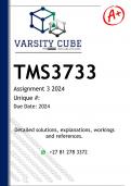 TMS3733 Assignment 3 (DETAILED ANSWERS) 2024 - DISTINCTION GUARANTEED 