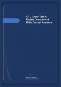 ICTL Cyber Test 1: Review Questions & 100% Correct Answers