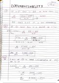 IIT JEE Mains & Advanced Maths Differentiability Notes | Class 11/12 Advanced Maths | Detailed Handwritten Explanations & Solved Problems with PYQs | PDF