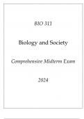 (ASU Online) BIO 311 Biology and Society Comprehensive Midterm Exam 2024