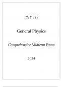 (ASU Online) PHY 112 General Physics Comprehensive Midterm Exam 2024