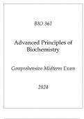 (ASU Online) BIO 361 Advanced Principles of Biochemistry Comprehensive Midterm Exam 2024