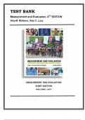 TEST BANK FOR Measurement and Evaluation in Physical Education and Exercise Science, 8th Edition, Skip M. Williams, Alan C. Lacy (CHAPTERS 1-12)