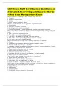 CCM Exam CCM Certification Questions and Detailed Answer Explanations for the Certified Case Management Exam 