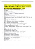 CCM Exam CCM Certification Questions and Detailed Answer Explanations for the Certified Case Management Exam 