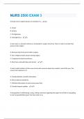 NURS 2500 EXAM 3 QUESTIONS AND ANSWERS RATED 100% CORRECT!!