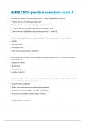 NURS 2500: practice questions exam 1 Rated A+