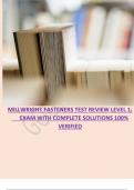  MILLWRIGHT FASTENERS TEST REVIEW LEVEL 1; EXAM WITH  COMPLETE SOLUTIONS 100% VERIFIED 