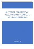 BLET State Exam Review 1 Questions with Complete Solutions Graded A+