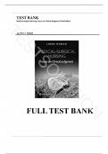 Test Bank - for Medical-Surgical Nursing  Focus on Clinical Judgment Third Edition by LINDA F. HONAN, All Chapters 1-56 | Complete Guide A+