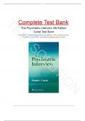 Test Bank - for The Psychiatric Interview 4th Edition by Daniel Carlat, All Chapters | Complete Guide A+