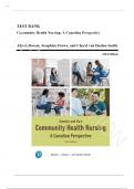 Test Bank - Stamler and Yiu's Community Health Nursing: A Canadian Perspective, 6th Edition, All Chapters 1-33//Complete Guide A+