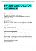 BIOL 5500 Exam 3 QUESTIONS AND ANSWERS