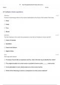 FORENSIC SCIENCE TSA EXAM QUESTIONS WITH CORRECT ANS!!