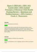 Exam 2: PRN1831 / PRN 1831 (Latest 2024 / 2025 Updates STUDY BUNDLE WITH COMPLETE SOLUTIONS) Principles of Maternal-Child Health Nursing Reviews | Questions and Verified Answers | 100% Correct | Grade A - Rasmussen