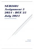 SED2601 Assignment 3 2024 - DUE 25 July 2024