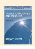 SOLUTIONS MANUAL STUDENT AND STUDY GUIDE FOR SERWAY AND JEWETT’S PHYSICS FOR SCIENTISTS AND ENGINEERS 8th EDITION |VOLUME 1 VERIFIED