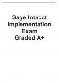 Sage Intacct Implementation Exam 2024/2025 Graded A+