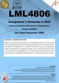 LML4806 Assignment 2 (COMPLETE ANSWERS) Semester 2 2024