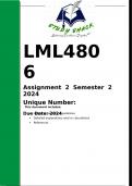 LML4806 Assignment 2 (QUALITY ANSWERS) Semester 2 2024