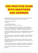 CSO PRACTICE EXAM WITH QUESTIONS AND ANSWERS