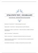 STNA STATE TEST_ VOCABULARY WITH ACTUAL SOLUTION