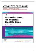 COMPLETE TEST BANK:  Foundations of Mental Health Care 7th Edition by Michelle Morrison-Valfre RN BSN MHS FNP (Author)latest Update