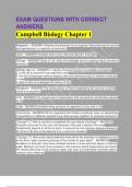 CAMPBELL BIOLOGY 9TH EDITION GLOSSARY Exam Questions with (VERIFIED) Answers