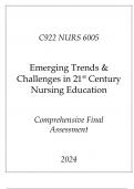 (WGU C922) NURS 6005 Emerging Trends & Challenges in 21st Century Comprehensive FA