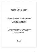 (WGU D517) MHA 6410 Population Healthcare Coordination Comprehensive OA 2024