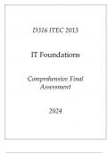 (WGU D317) ITEC 2013 IT Foundations Comprehensive FA 2024